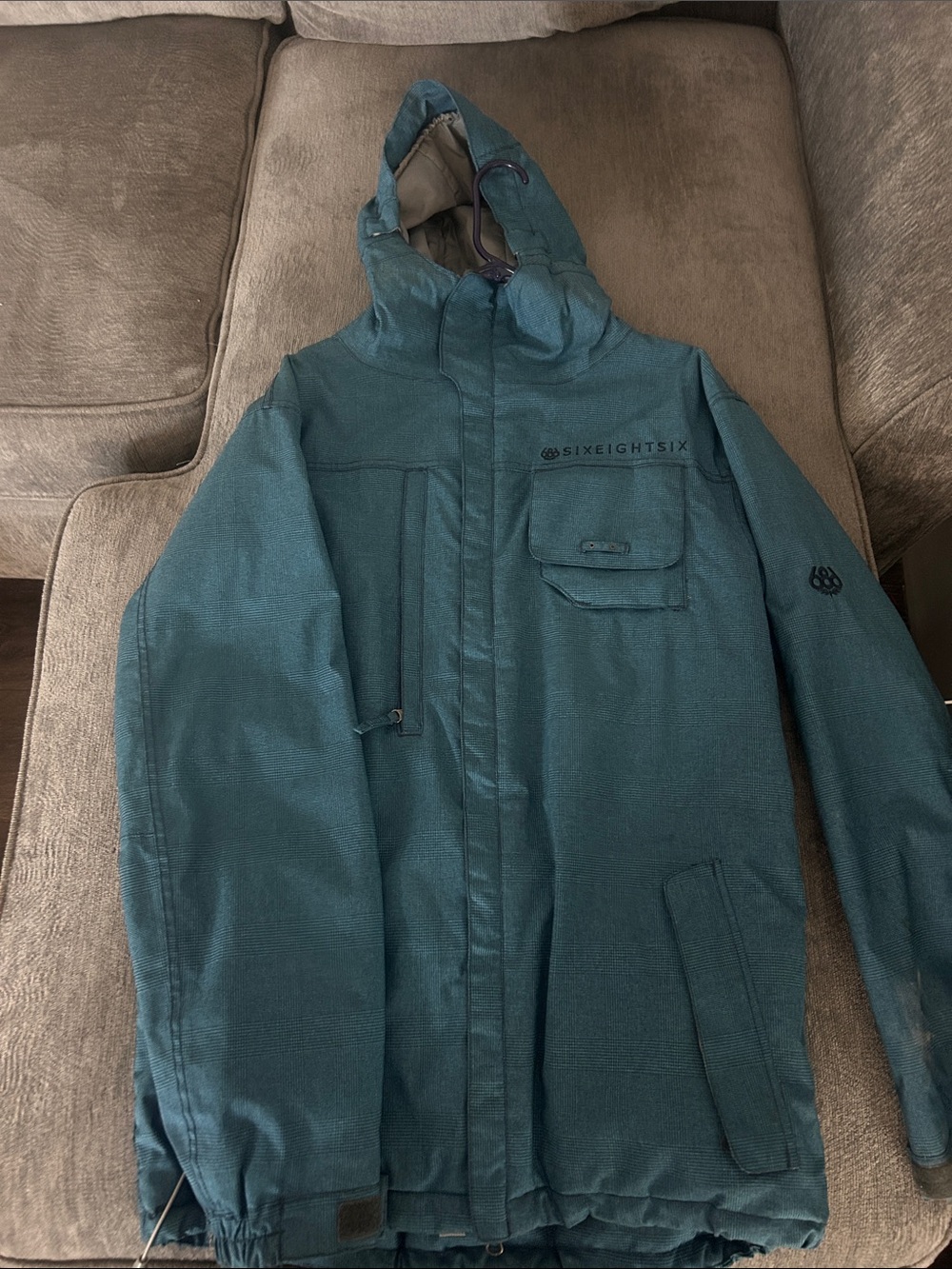 686 Teal Hooded Ski Jacket